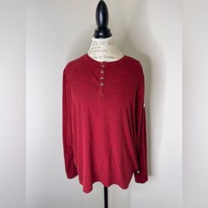 Canada Weather Gear long sleeve comfy shirt Henley style w/ buttons EUC